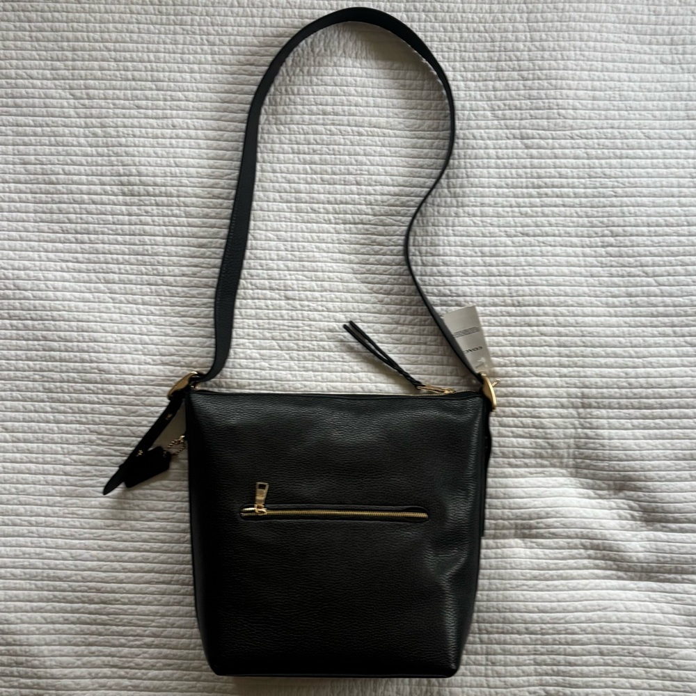 NWT Coach Black Leather Val Duffle Bag - Picture 4 of 14